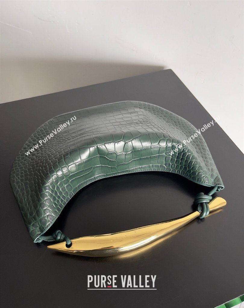 Bottega Veneta Sardine bag in Crocodile Embossed Leather Dark Green 2026 754657 (YX-260402025)
