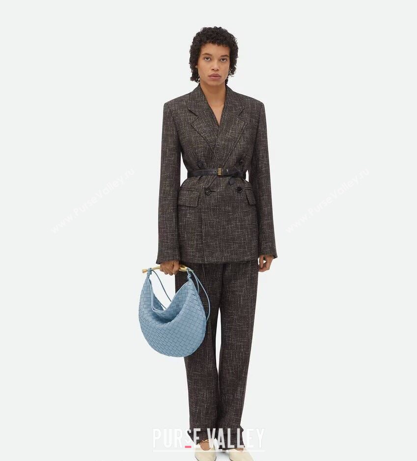 Bottega Veneta Large Sardine Bag with Strap in Intrecciato Leather Burgundy 2026 754988 (YX-260402031)