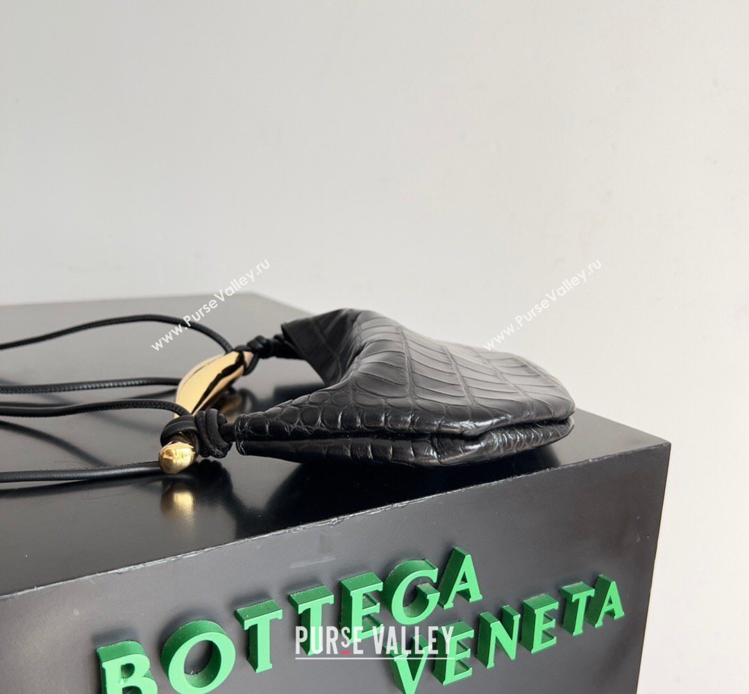 Bottega Veneta Mini Sardine Bag in Crocodile Embossed Leather Black 2026 744267 (YX-260402003)