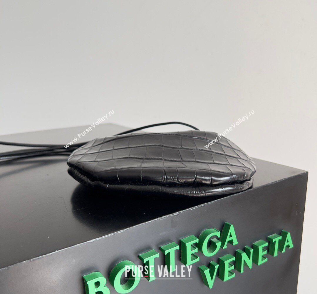 Bottega Veneta Mini Sardine Bag in Crocodile Embossed Leather Black 2026 744267 (YX-260402003)