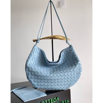 Bottega Veneta Large Sardine Bag with Strap in Intrecciato Leather Light Blue 2026 754988 (YX-260402027)