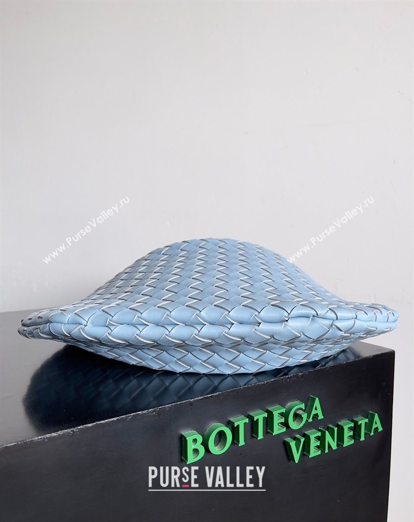 Bottega Veneta Large Sardine Bag with Strap in Intrecciato Leather Light Blue 2026 754988 (YX-260402027)