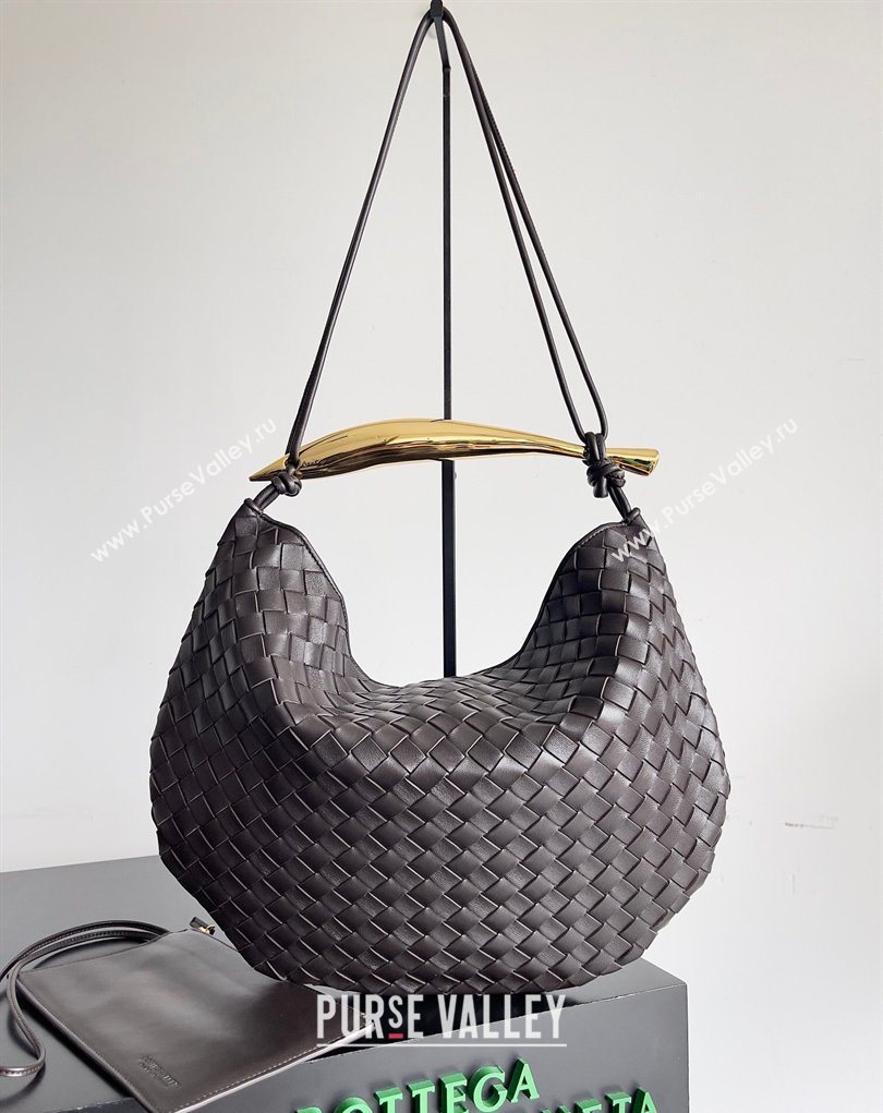 Bottega Veneta Large Sardine Bag with Strap in Intrecciato Leather Fondant Brown 2026 754988 (YX-260402029)