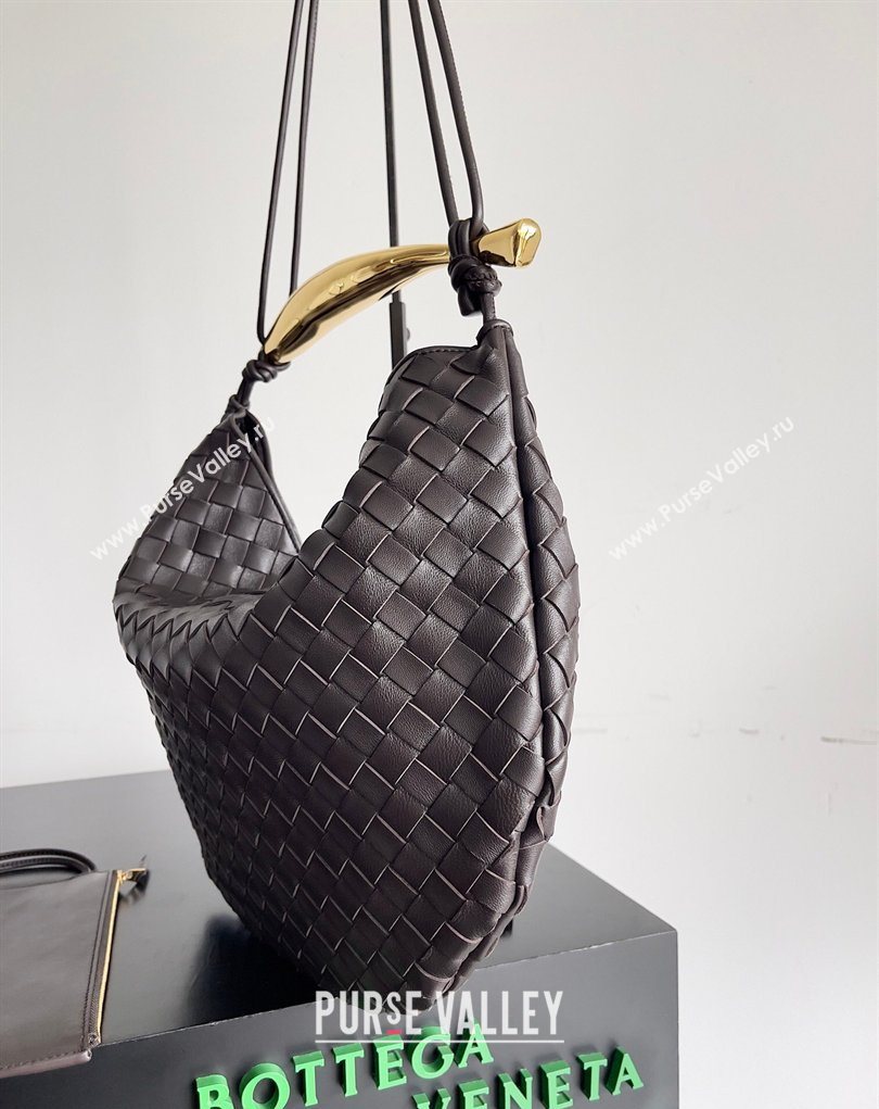 Bottega Veneta Large Sardine Bag with Strap in Intrecciato Leather Fondant Brown 2026 754988 (YX-260402029)