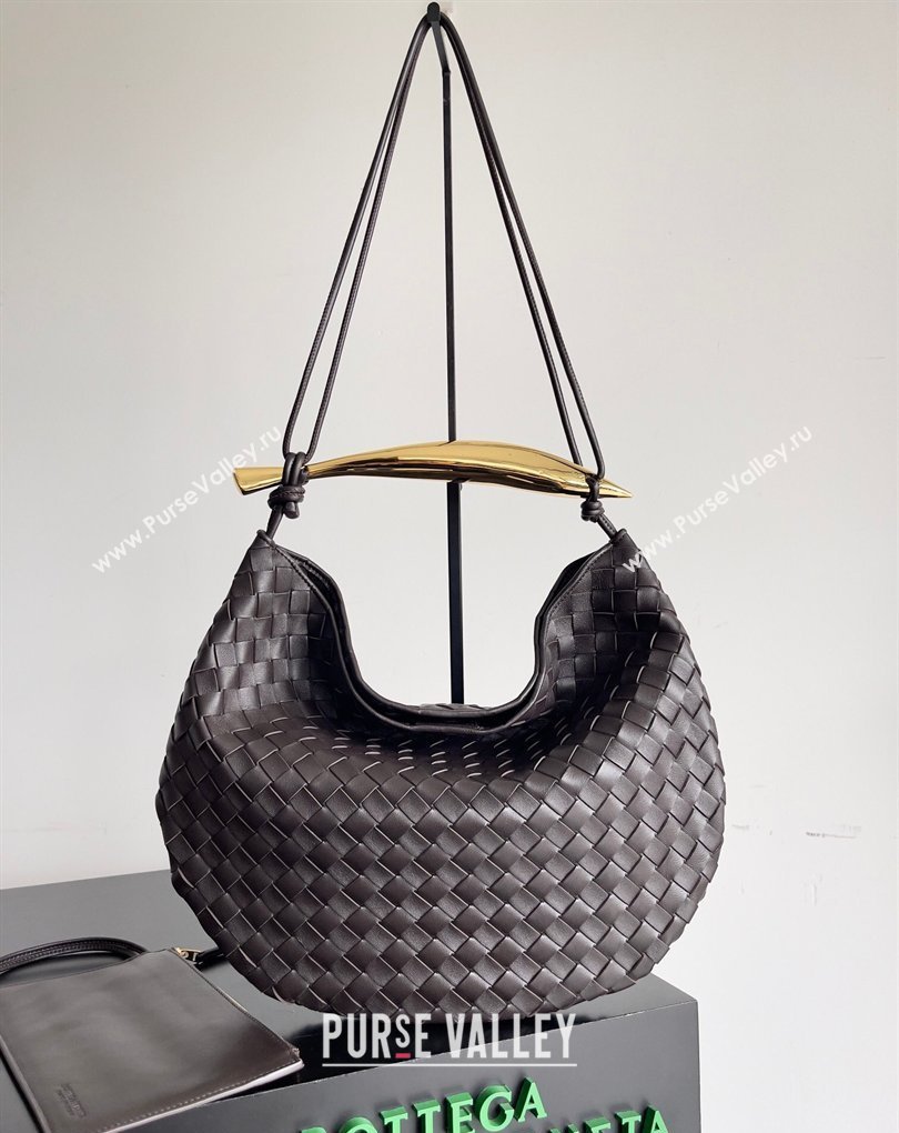 Bottega Veneta Large Sardine Bag with Strap in Intrecciato Leather Fondant Brown 2026 754988 (YX-260402029)