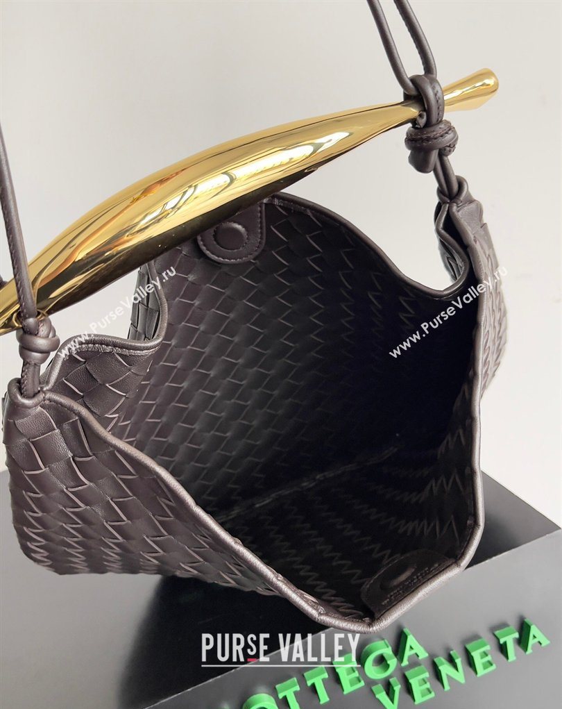 Bottega Veneta Large Sardine Bag with Strap in Intrecciato Leather Fondant Brown 2026 754988 (YX-260402029)