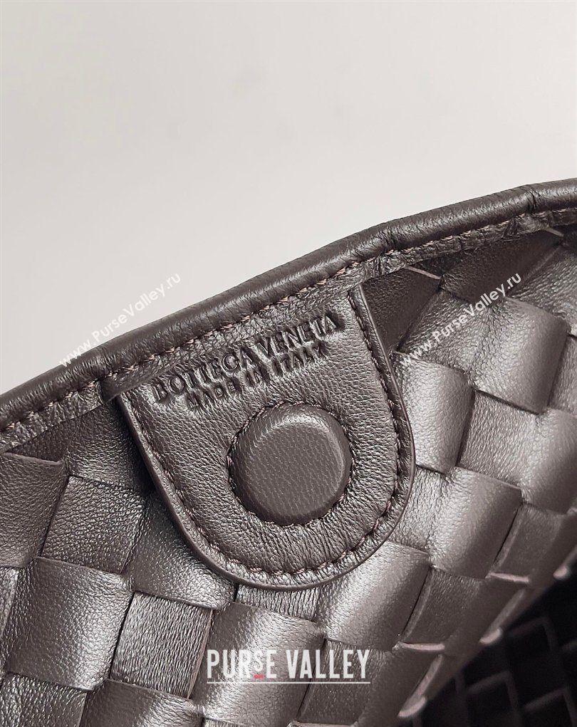 Bottega Veneta Large Sardine Bag with Strap in Intrecciato Leather Fondant Brown 2026 754988 (YX-260402029)