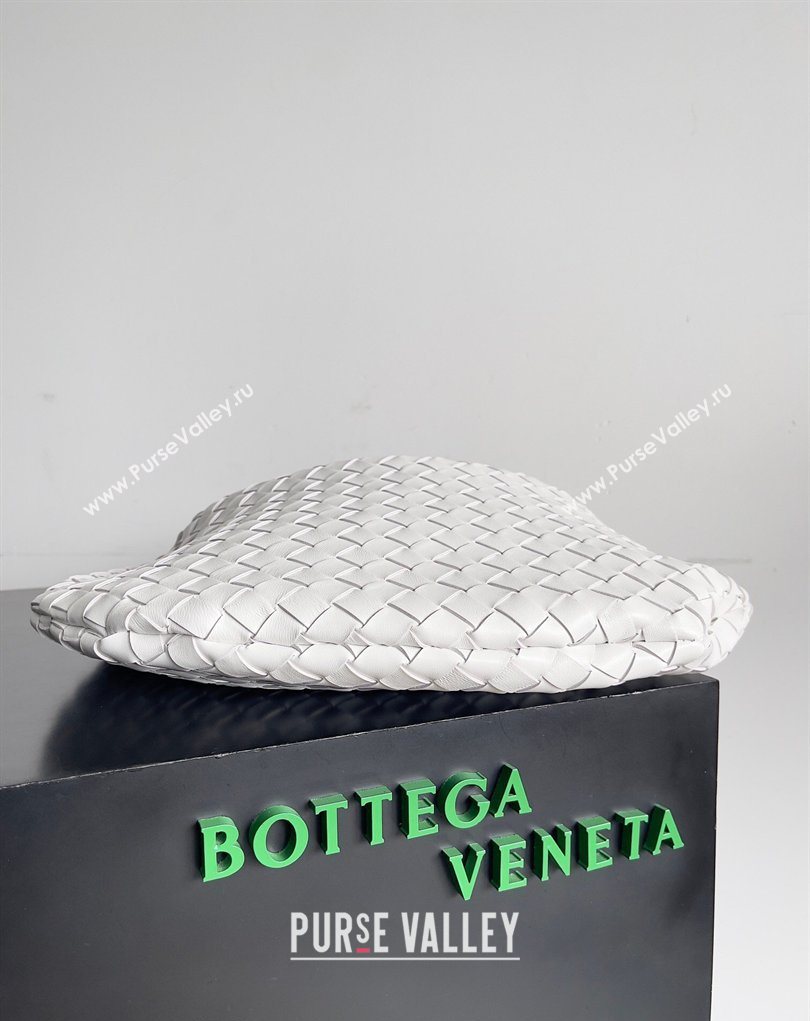 Bottega Veneta Large Sardine Bag with Strap in Intrecciato Leather White 2026 754988 (YX-260402030)