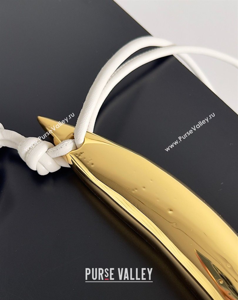 Bottega Veneta Large Sardine Bag with Strap in Intrecciato Leather White 2026 754988 (YX-260402030)