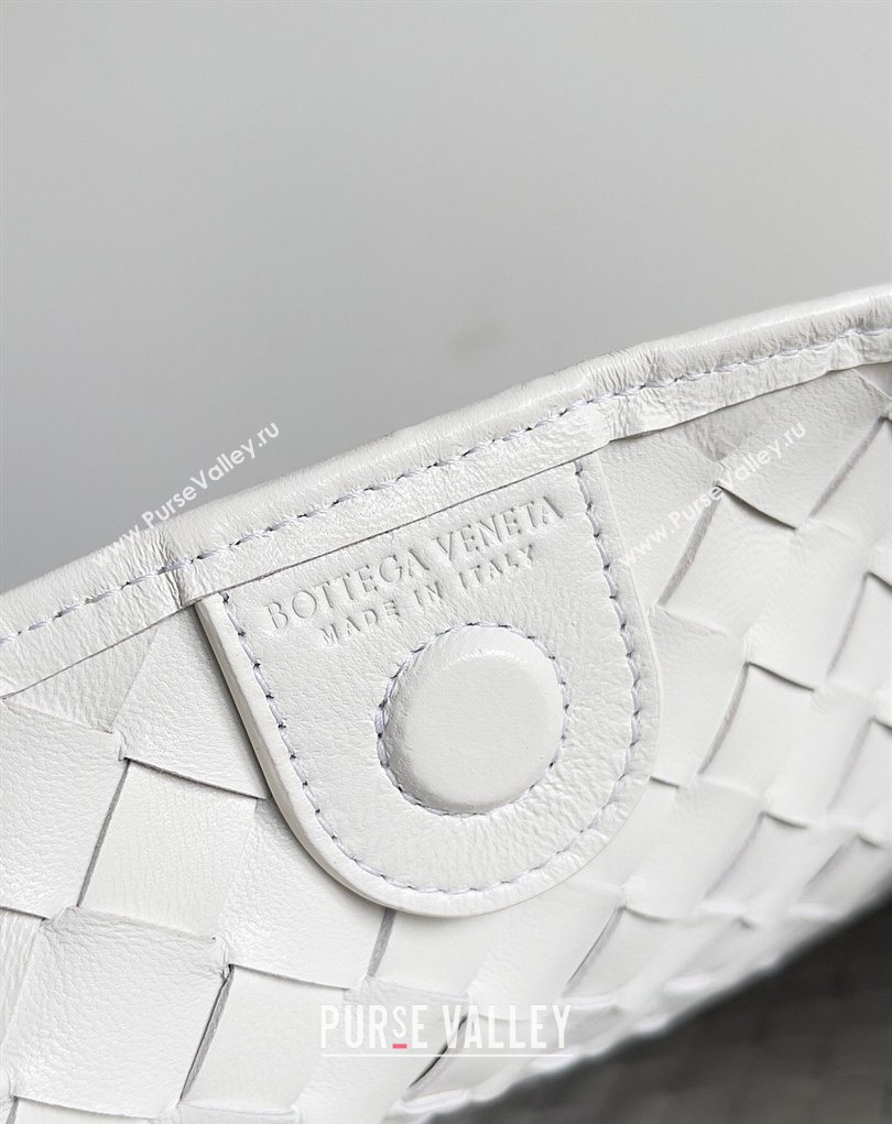 Bottega Veneta Large Sardine Bag with Strap in Intrecciato Leather White 2026 754988 (YX-260402030)