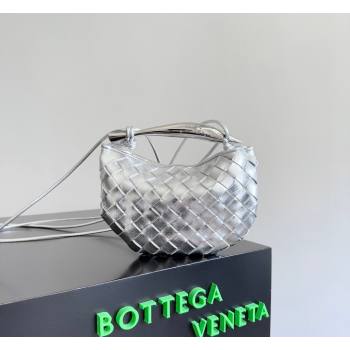Bottega Veneta Mini Sardine Bag in Intrecciato Leather New Silver 2026 744267 (YX-260402001)