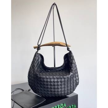 Bottega Veneta Large Sardine Bag with Strap in Intrecciato Leather Black 2026 754988 (YX-260402032)