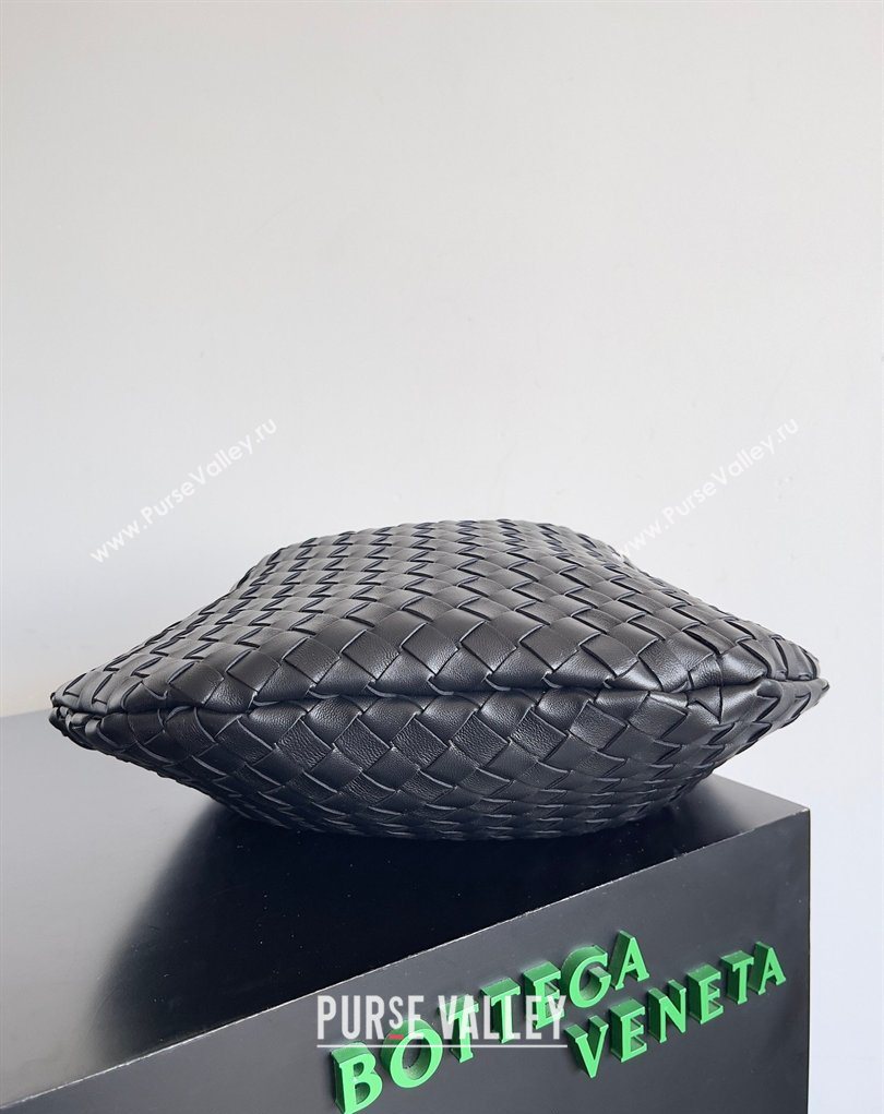 Bottega Veneta Large Sardine Bag with Strap in Intrecciato Leather Black 2026 754988 (YX-260402032)