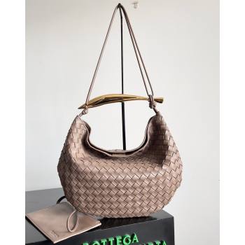Bottega Veneta Large Sardine Bag with Strap in Intrecciato Leather Light Khaki 2026 754988 (YX-260402033)