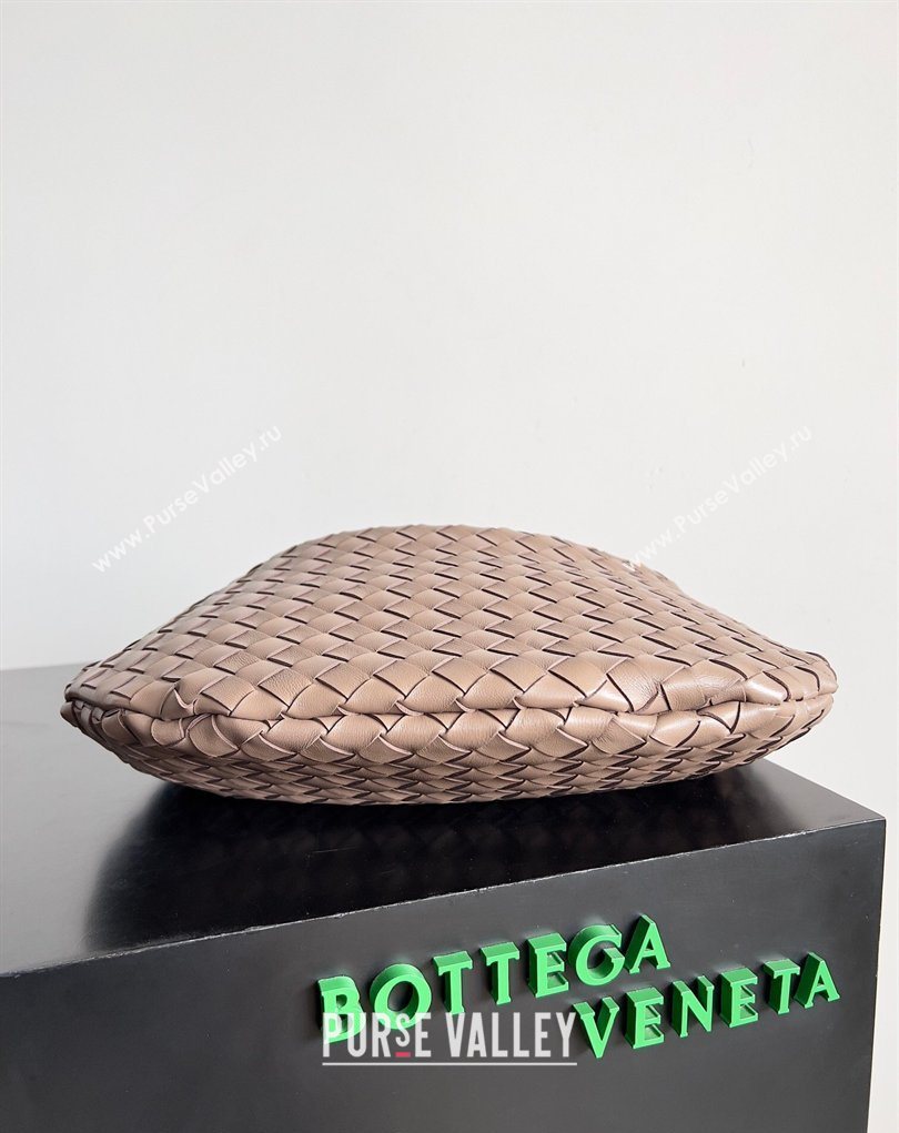 Bottega Veneta Large Sardine Bag with Strap in Intrecciato Leather Light Khaki 2026 754988 (YX-260402033)
