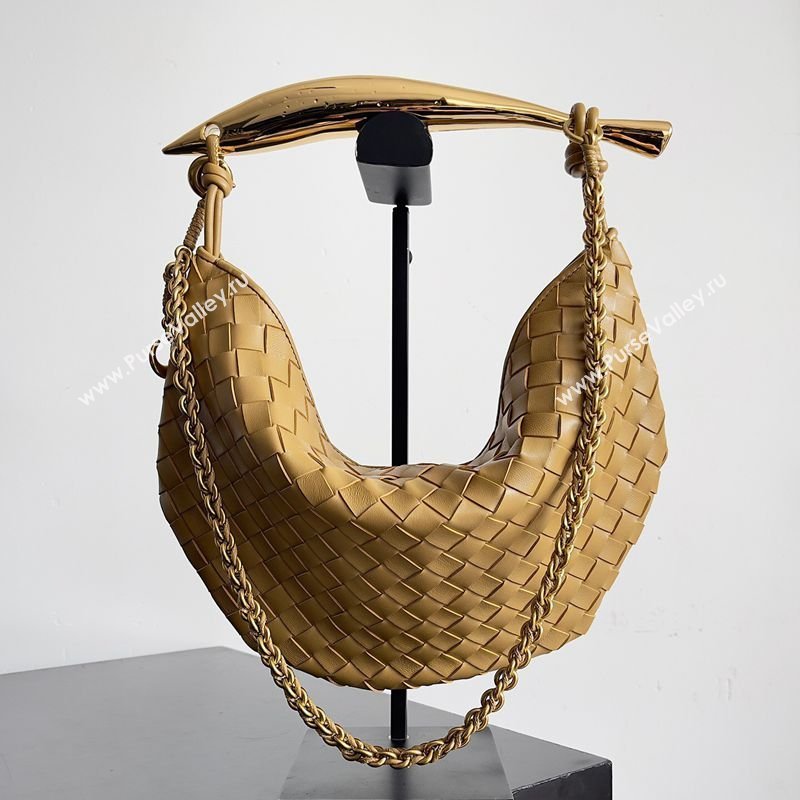 Bottega Veneta Sardine Bag with Chain in Intrecciato Leather 776768 Dark Nut 2026 (YX-260402034)