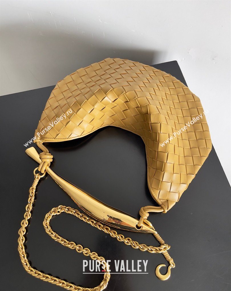 Bottega Veneta Sardine Bag with Chain in Intrecciato Leather 776768 Dark Nut 2026 (YX-260402034)