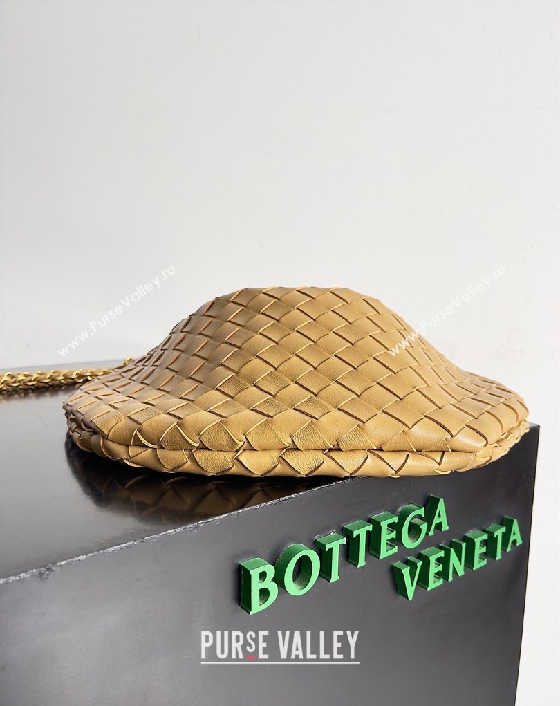 Bottega Veneta Sardine Bag with Chain in Intrecciato Leather 776768 Dark Nut 2026 (YX-260402034)