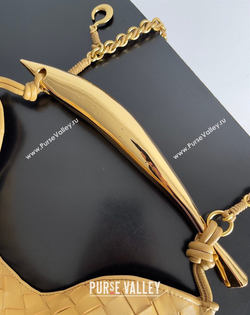 Bottega Veneta Sardine Bag with Chain in Intrecciato Leather 776768 Dark Nut 2026 (YX-260402034)