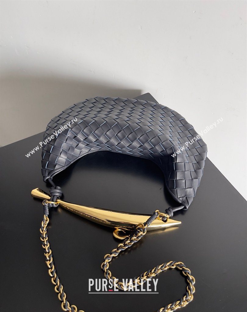 Bottega Veneta Sardine Bag with Chain in Intrecciato Leather 776768 Space Blue 2026 (YX-260402036)