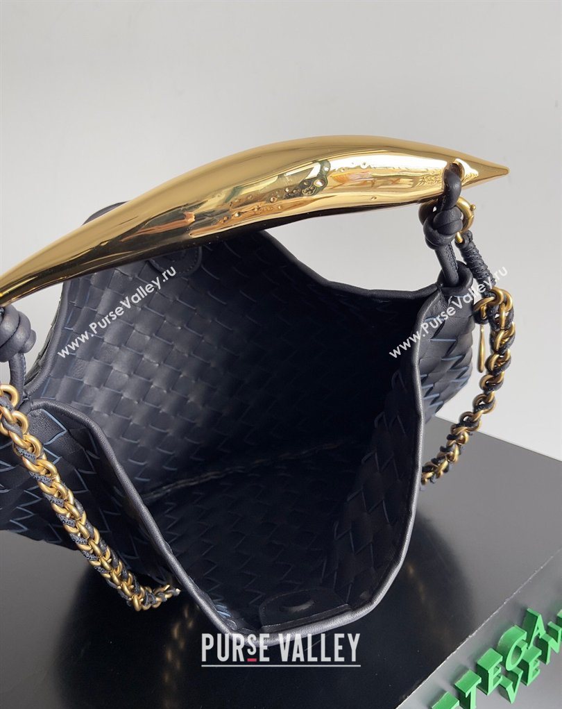 Bottega Veneta Sardine Bag with Chain in Intrecciato Leather 776768 Space Blue 2026 (YX-260402036)