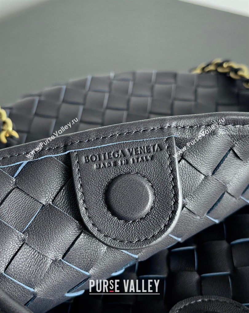 Bottega Veneta Sardine Bag with Chain in Intrecciato Leather 776768 Space Blue 2026 (YX-260402036)