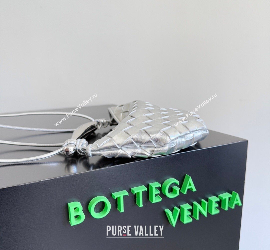 Bottega Veneta Mini Sardine Bag in Intrecciato Leather New Silver 2026 744267 (YX-260402001)