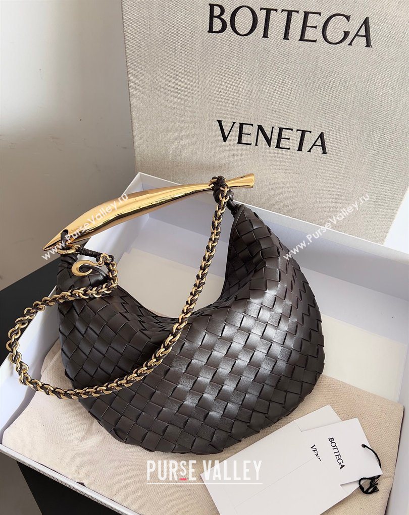Bottega Veneta Sardine Bag with Chain in Intrecciato Leather 776768 Fondant Brown 2026 (YX-260402040)