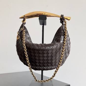 Bottega Veneta Sardine Bag with Chain in Intrecciato Leather 776768 Fondant Brown 2026 (YX-260402040)
