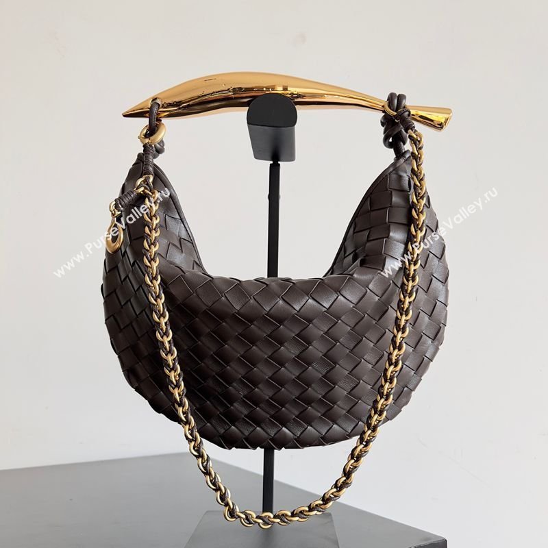 Bottega Veneta Sardine Bag with Chain in Intrecciato Leather 776768 Fondant Brown 2026 (YX-260402040)