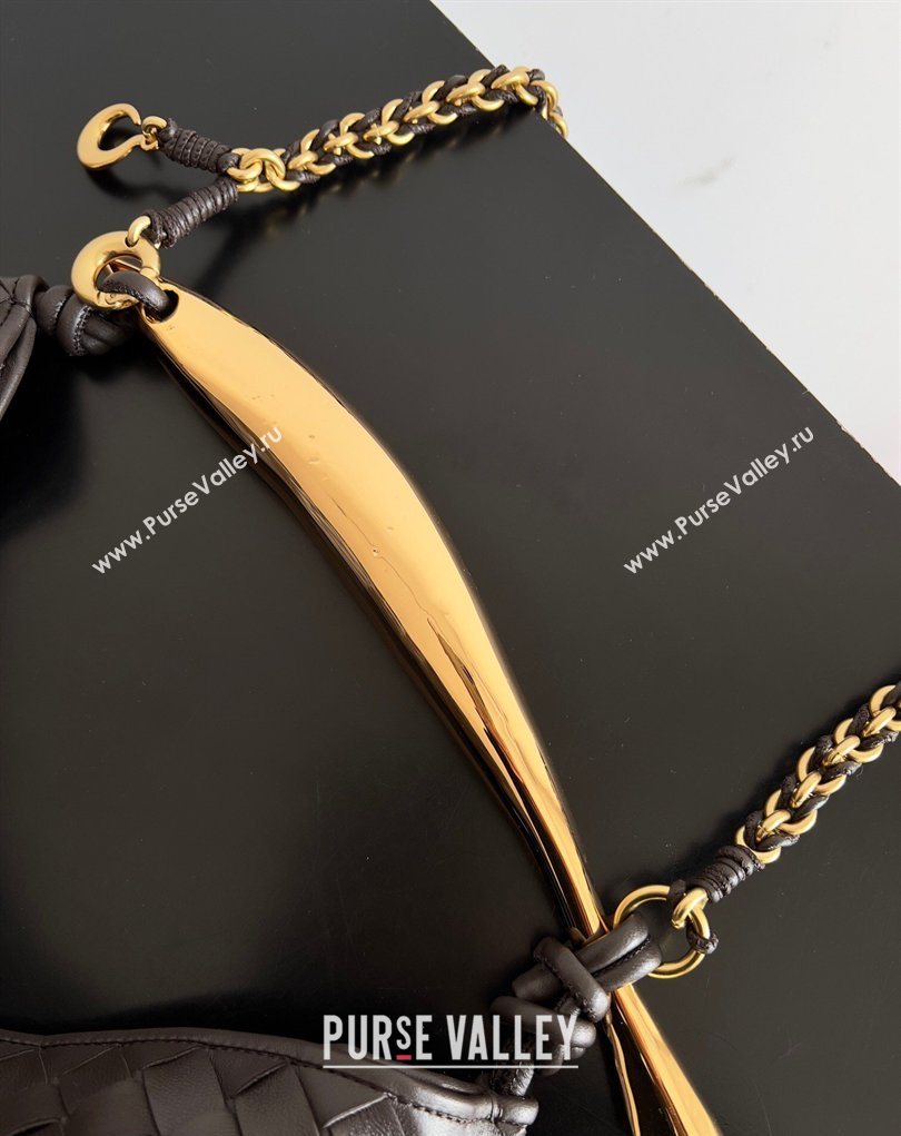 Bottega Veneta Sardine Bag with Chain in Intrecciato Leather 776768 Fondant Brown 2026 (YX-260402040)