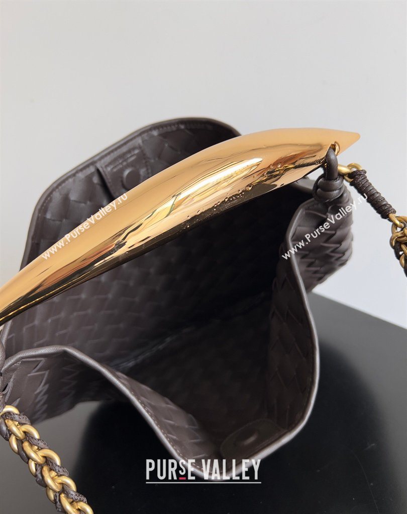 Bottega Veneta Sardine Bag with Chain in Intrecciato Leather 776768 Fondant Brown 2026 (YX-260402040)