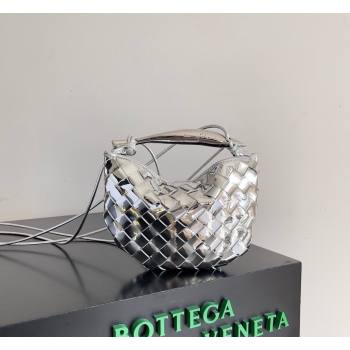 Bottega Veneta Mini Sardine Bag in Intrecciato Leather Shiny Silver 2026 744267 (YX-260402005)