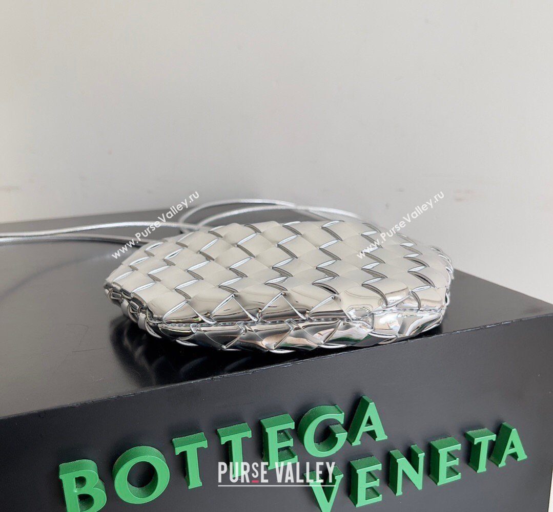 Bottega Veneta Mini Sardine Bag in Intrecciato Leather Shiny Silver 2026 744267 (YX-260402005)