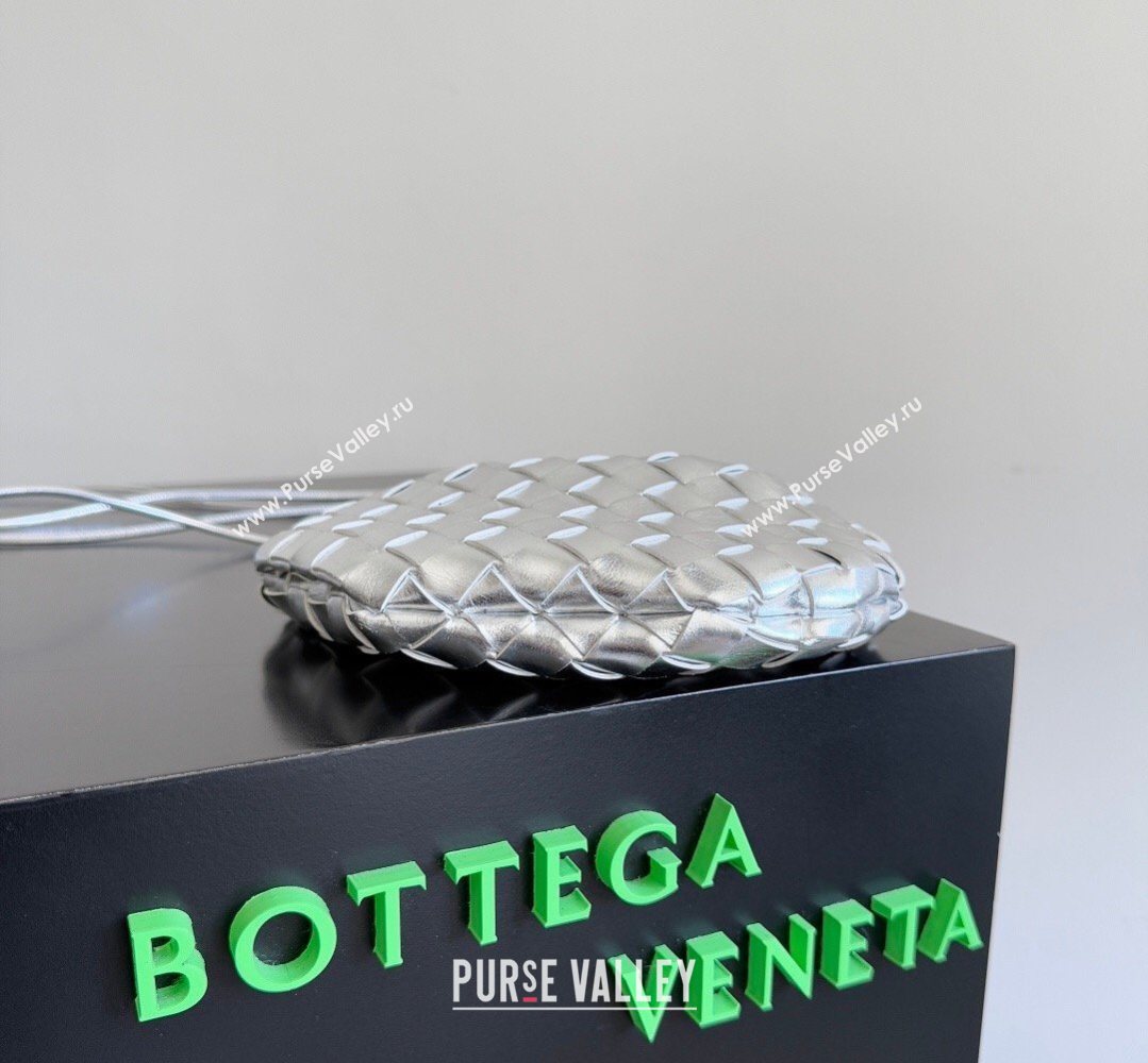 Bottega Veneta Mini Sardine Bag in Intrecciato Leather New Silver 2026 744267 (YX-260402001)