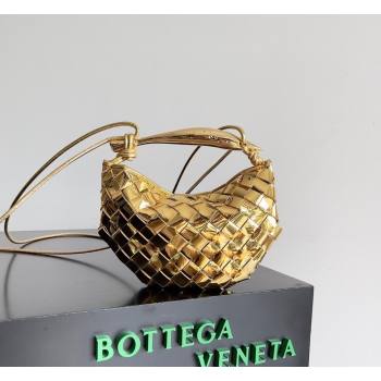 Bottega Veneta Mini Sardine Bag in Intrecciato Leather Shiny Gold 2026 744267 (YX-260402006)