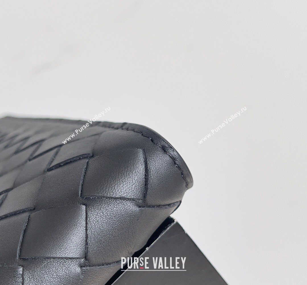 Bottega Veneta Mens Intrecciato Leather Document Case With Wristlet Black 2026 732638 (YX-260402091)