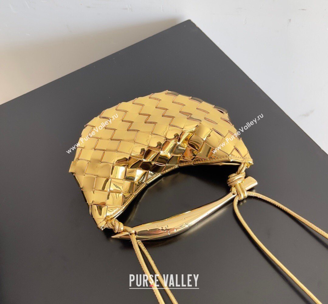 Bottega Veneta Mini Sardine Bag in Intrecciato Leather Shiny Gold 2026 744267 (YX-260402006)
