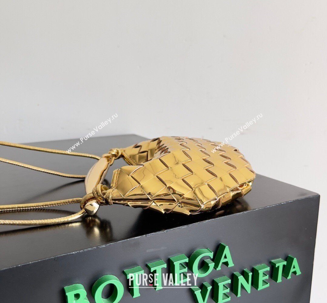 Bottega Veneta Mini Sardine Bag in Intrecciato Leather Shiny Gold 2026 744267 (YX-260402006)