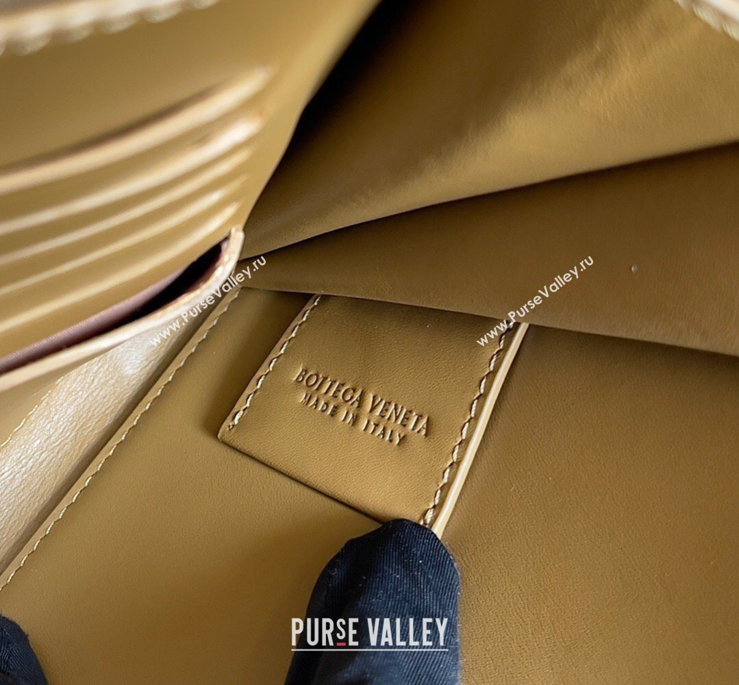 Bottega Veneta Mens Small Intrecciato Leather Document Case With Wristlet Brown 2026 693675 (YX-260402094)