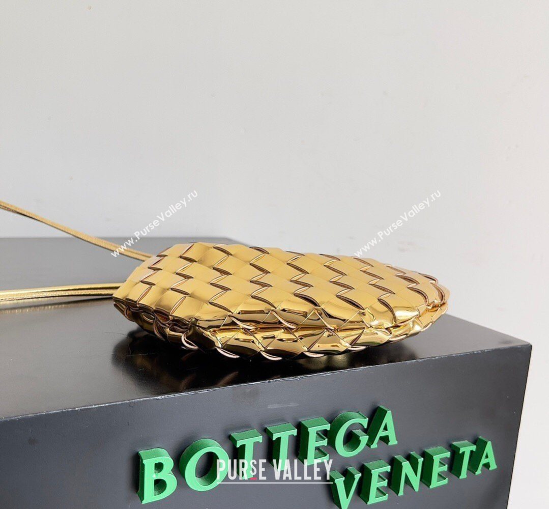 Bottega Veneta Mini Sardine Bag in Intrecciato Leather Shiny Gold 2026 744267 (YX-260402006)