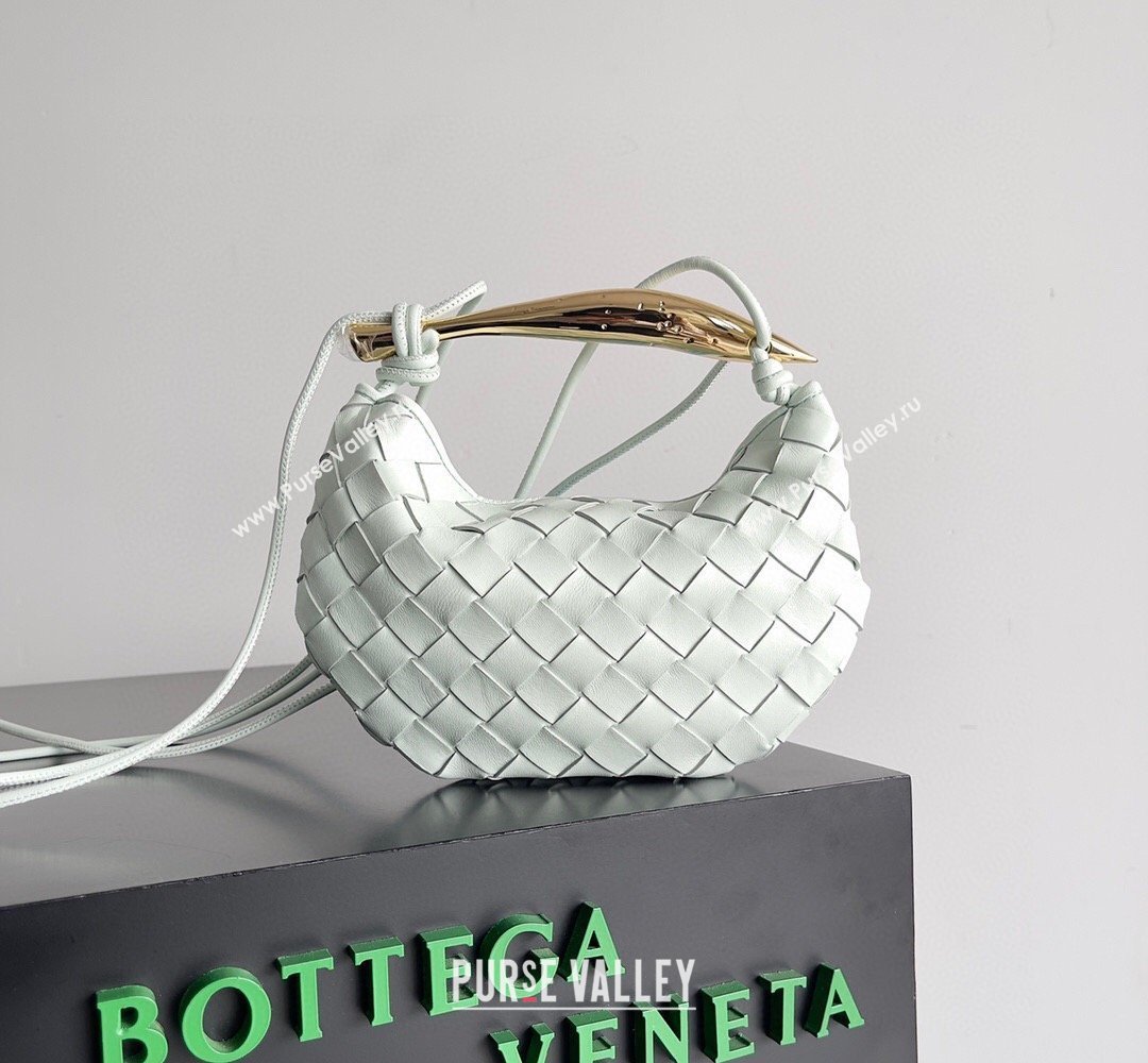 Bottega Veneta Mini Sardine Bag in Intrecciato Leather Glacier Blue 2026 744267 (YX-260402007)