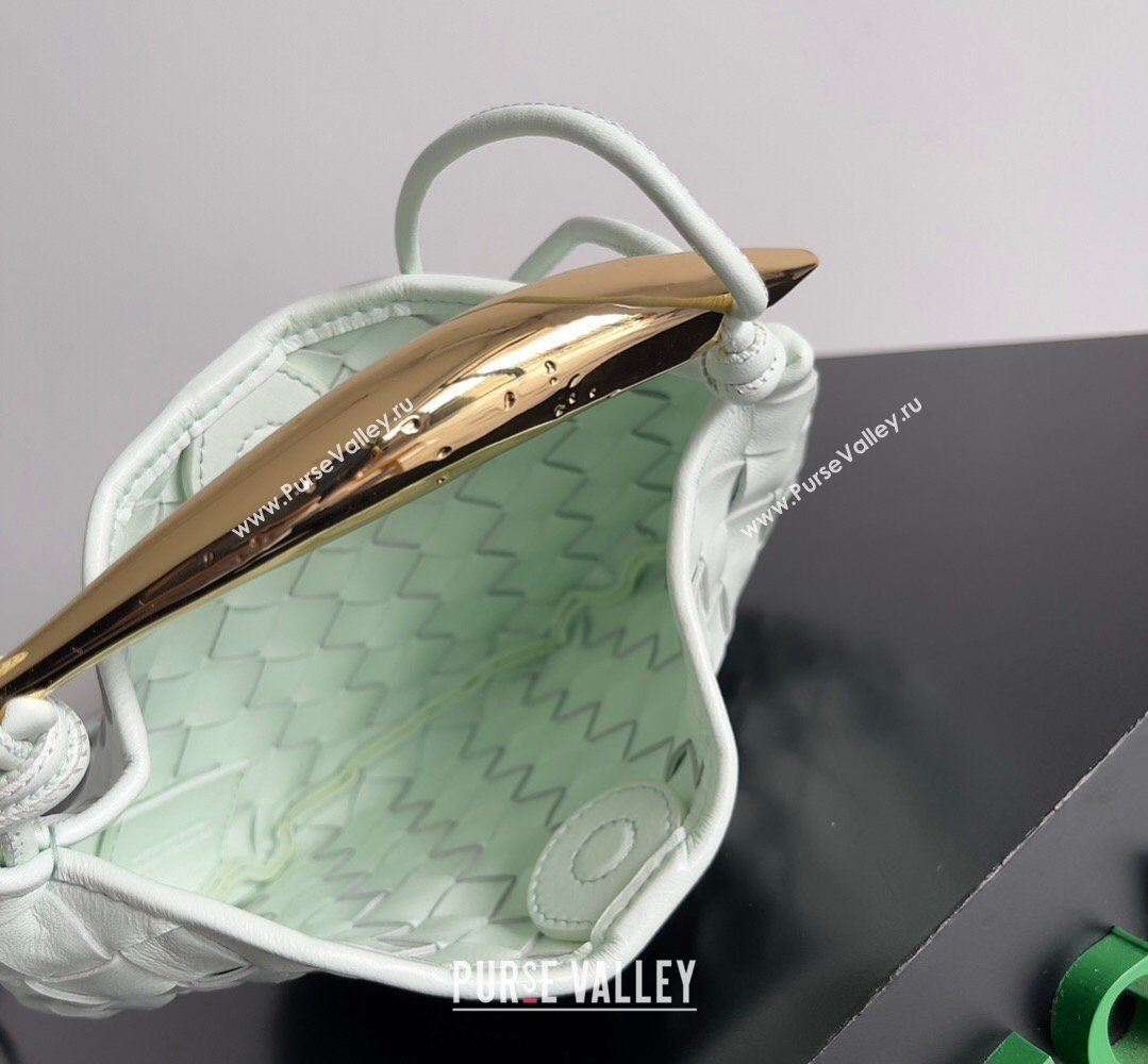 Bottega Veneta Mini Sardine Bag in Intrecciato Leather Glacier Blue 2026 744267 (YX-260402007)
