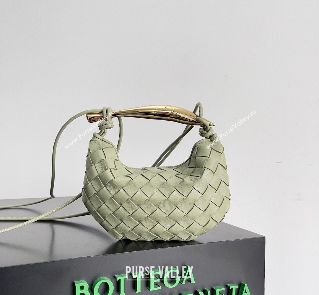 Bottega Veneta Mini Sardine Bag in Intrecciato Leather Travertine Green 2026 744267 (YX-260402009)