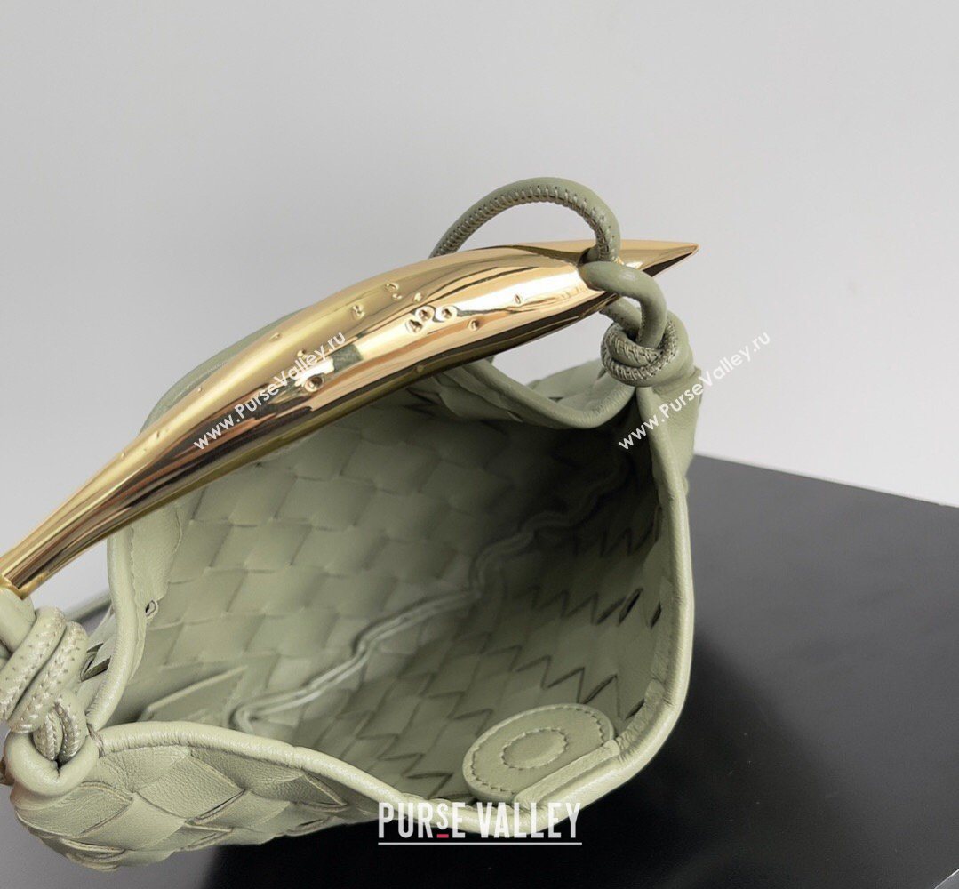 Bottega Veneta Mini Sardine Bag in Intrecciato Leather Travertine Green 2026 744267 (YX-260402009)