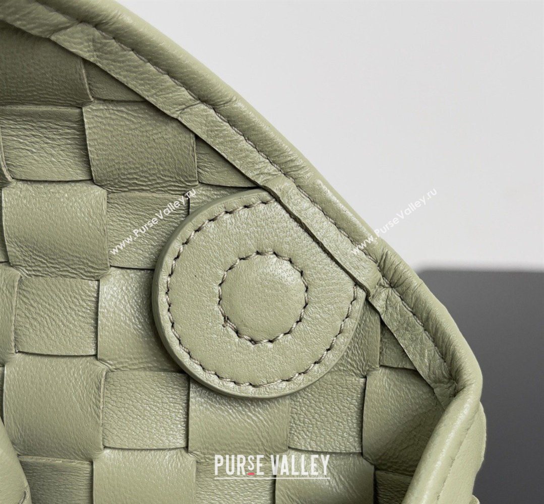 Bottega Veneta Mini Sardine Bag in Intrecciato Leather Travertine Green 2026 744267 (YX-260402009)