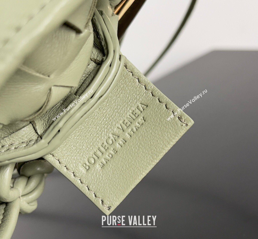 Bottega Veneta Mini Sardine Bag in Intrecciato Leather Travertine Green 2026 744267 (YX-260402009)