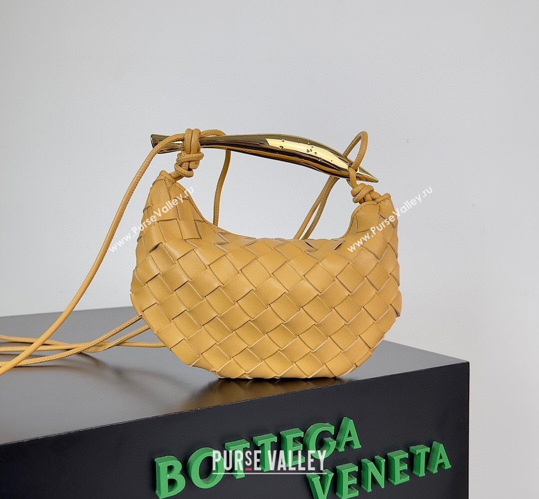 Bottega Veneta Mini Sardine Bag in Intrecciato Leather Yellow 2026 744267 (YX-260402010)