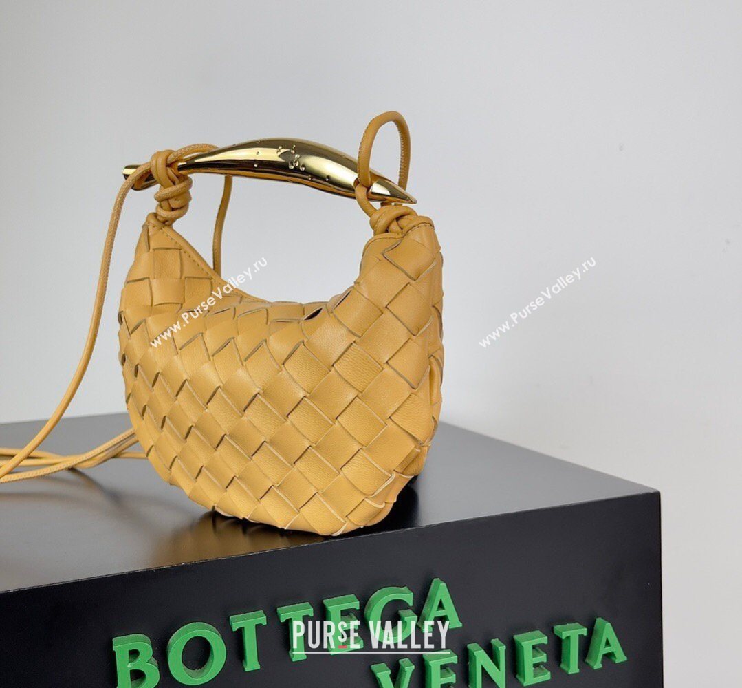 Bottega Veneta Mini Sardine Bag in Intrecciato Leather Yellow 2026 744267 (YX-260402010)
