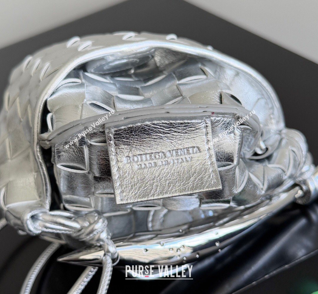 Bottega Veneta Mini Sardine Bag in Intrecciato Leather New Silver 2026 744267 (YX-260402001)